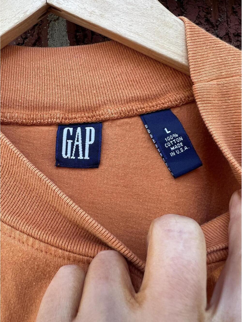 GAP Burnt Orange High Neck Sleeveless Tee Shirt Tank Top - Picture 4 of 4